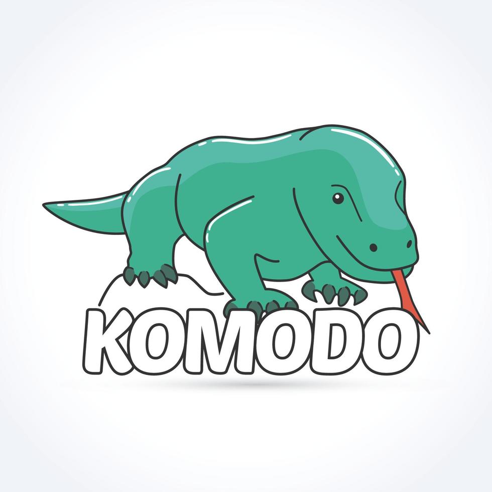 Komodo-Drachen-Abbildung vektor