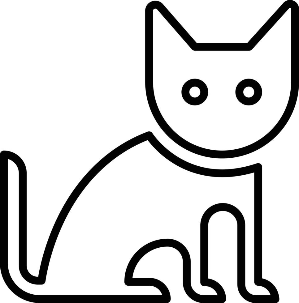 djur katt kitty däggdjur husdjur ikon vektor