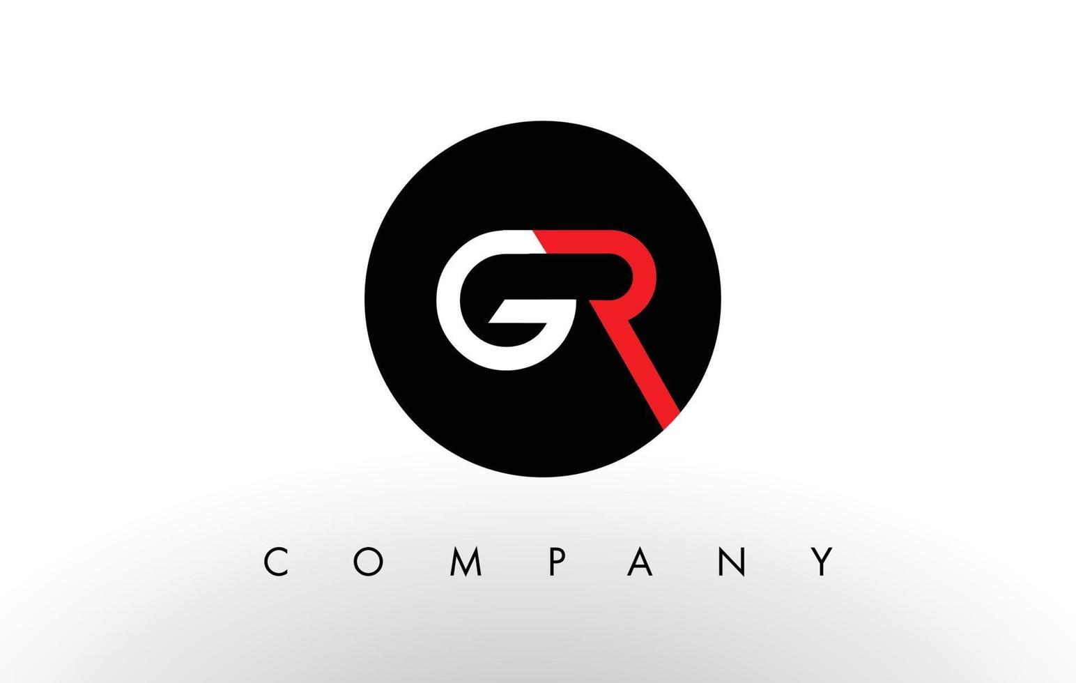 gr-Logo. Brief-Design-Vektor. vektor