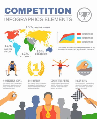 Sportwettbewerb Infografiken vektor