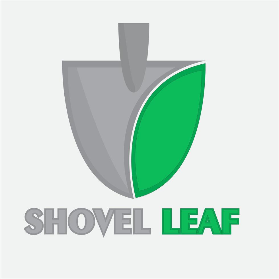 shove leaf logotyp malldesign. den är redigerbar. vektor