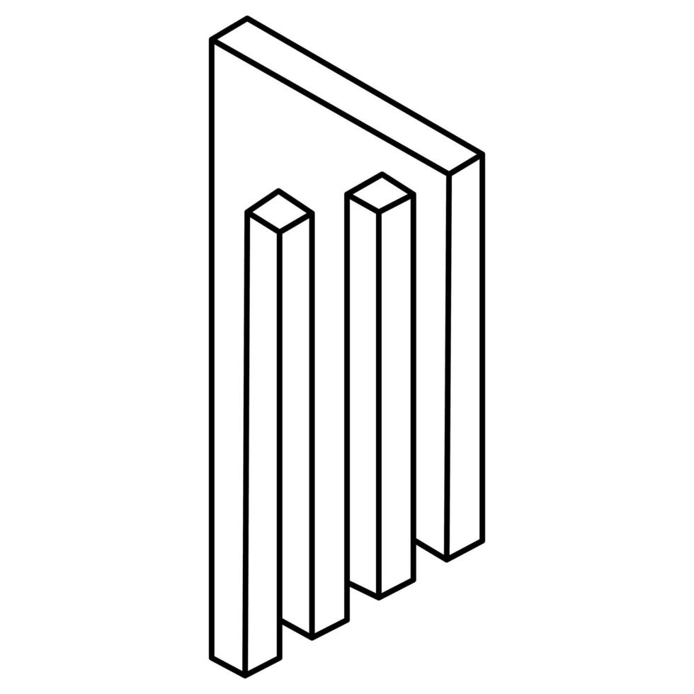 Figur der optischen Täuschung, unwirklicher geometrischer Objektvektor. unmögliche Formen. heilige Geometrie. vektor