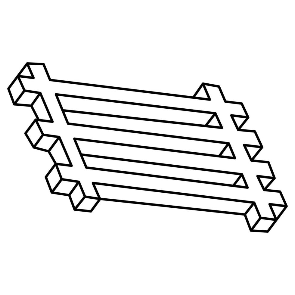 optisk illusion, overkligt geometriskt objekt. omöjlig figur. helig geometri form. vektor