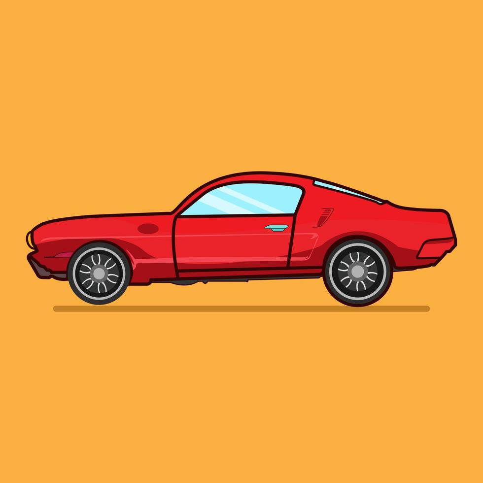 Super Auto Cartoon Vektor Icon Illustration