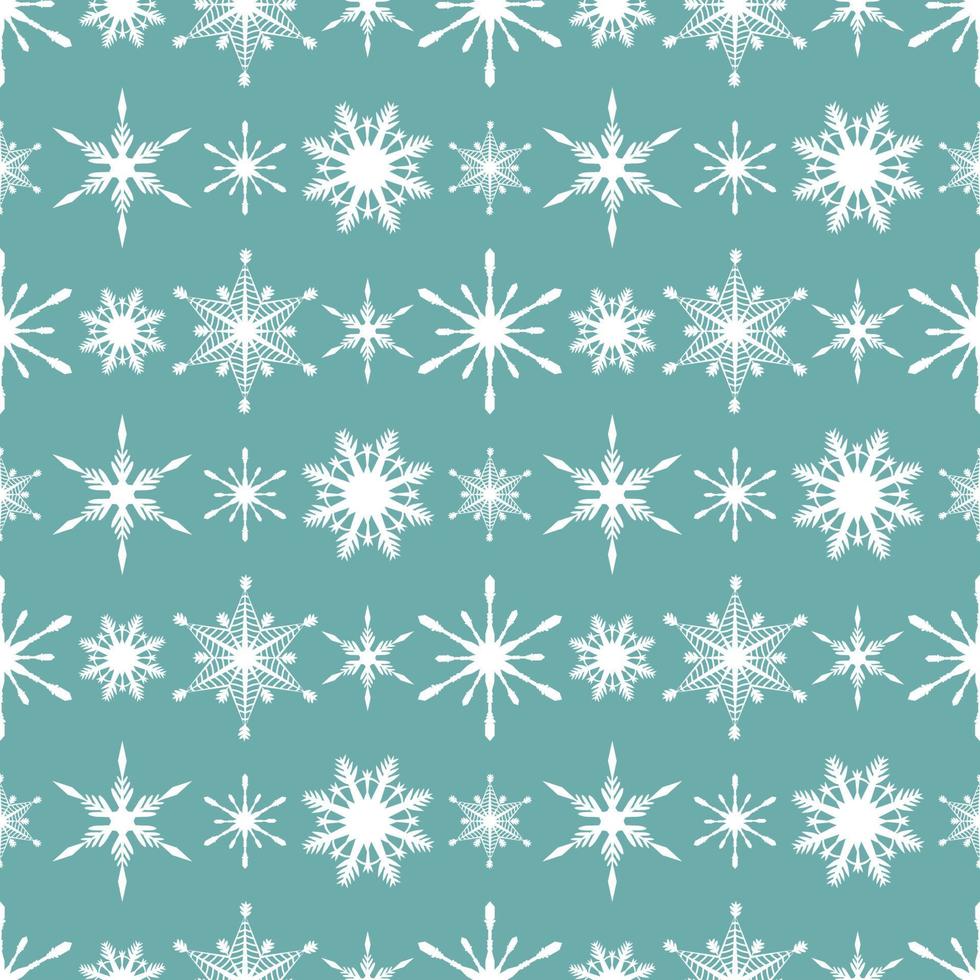 nahtloser Musterwinterhintergrund mit handgezeichneten Schneeflocken, Schnee, Wirbel, Schneesturm, Designelementen. Weihnachtsdekoration vektor