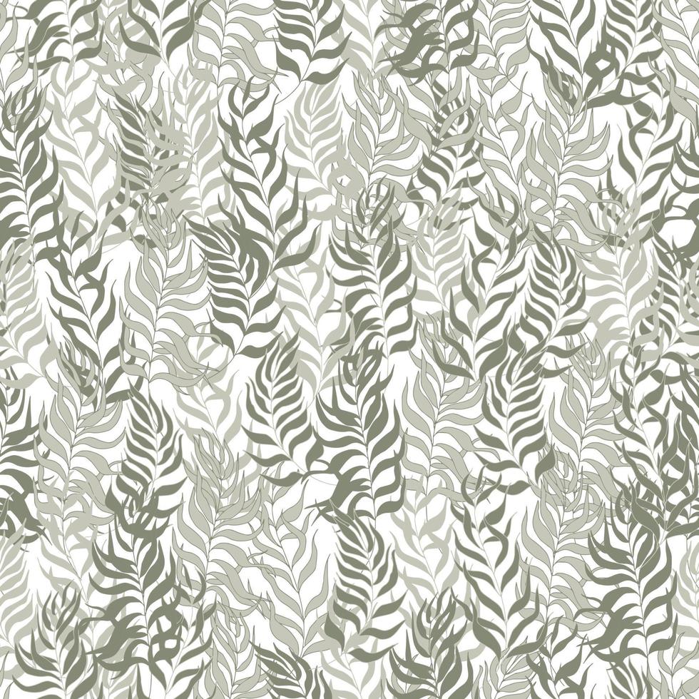 sömlösa mönster palmblad på bakgrunden. för textilier, förpackningar, tyger, tapeter, bakgrunder, inbjudningar. sommartropikerna vektor