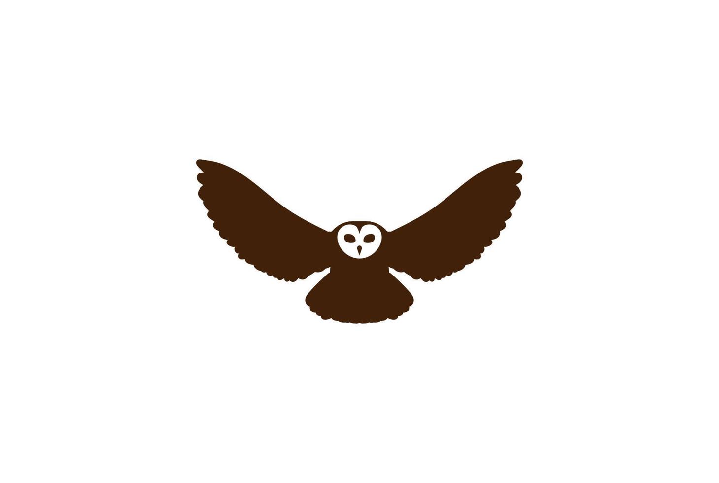 Vintage Retro fliegende Eule Vogel Logo Design Vektor