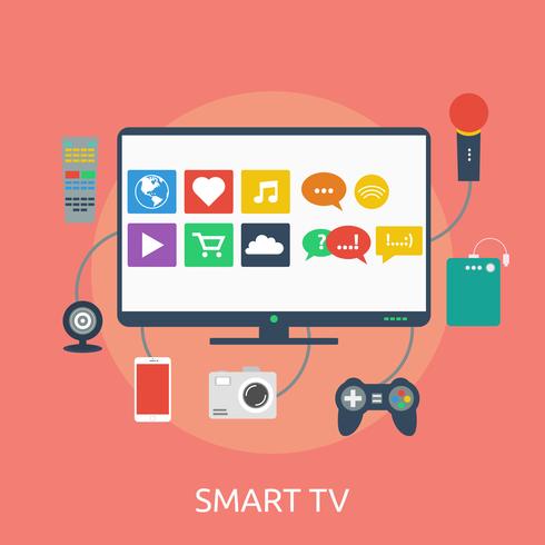 Smart TV Konceptuell illustration Design vektor