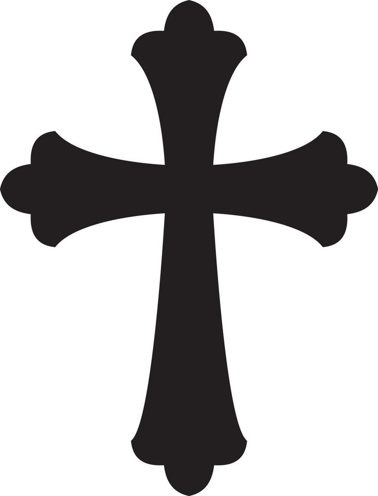 christliches kreuz silhouette vektor