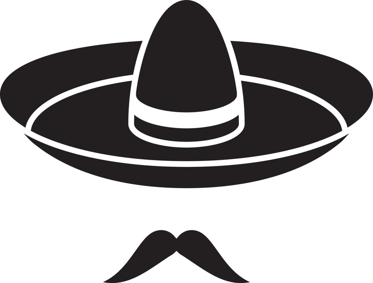 sombrero och mustasch vektor