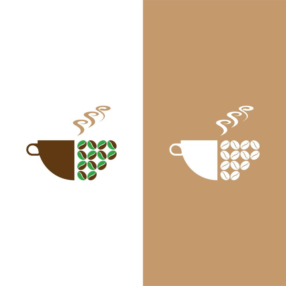 kaffeböna ikon vektor illustration