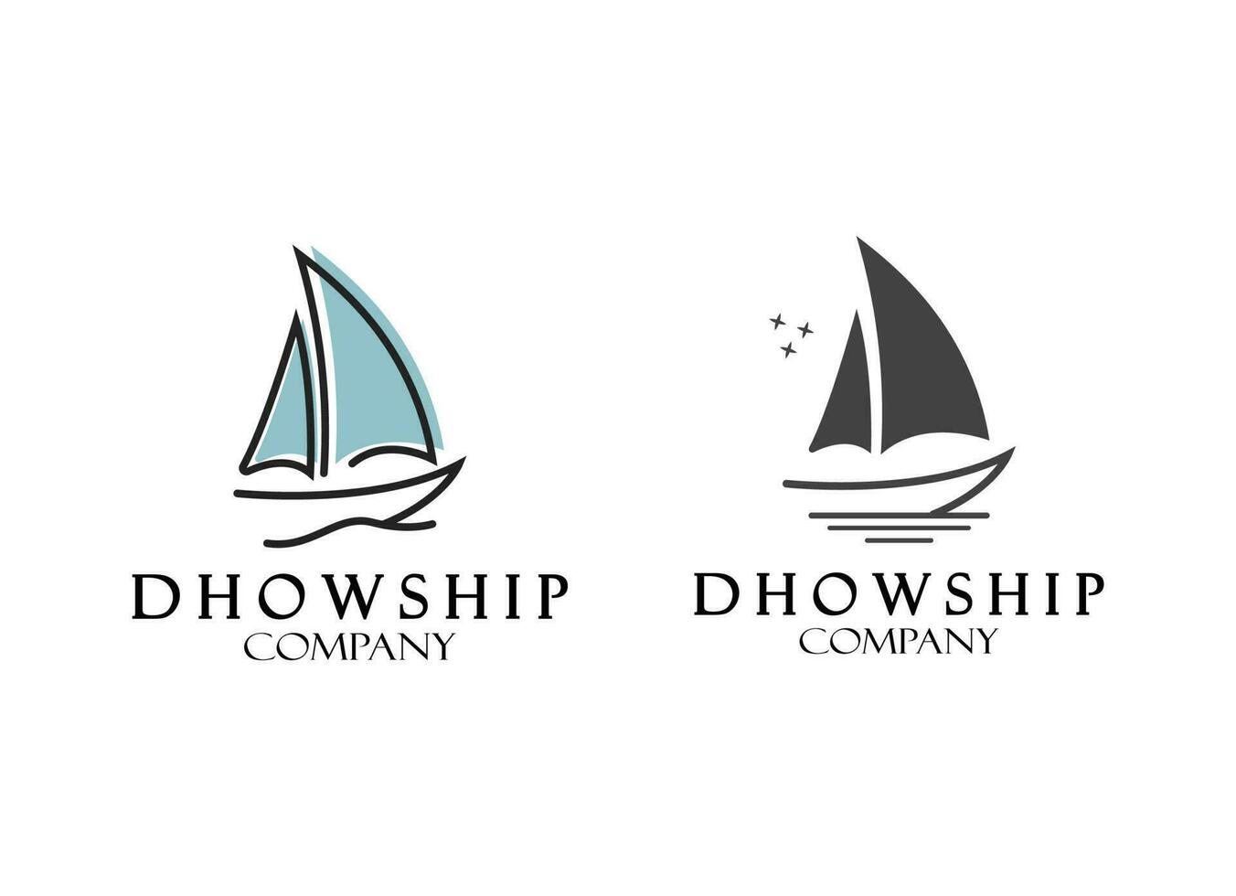 Inspiration für das Segelschiff-Logo-Design vektor