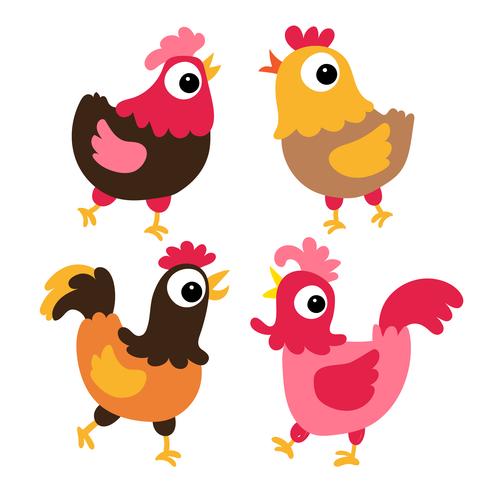 kyckling vektor samling design