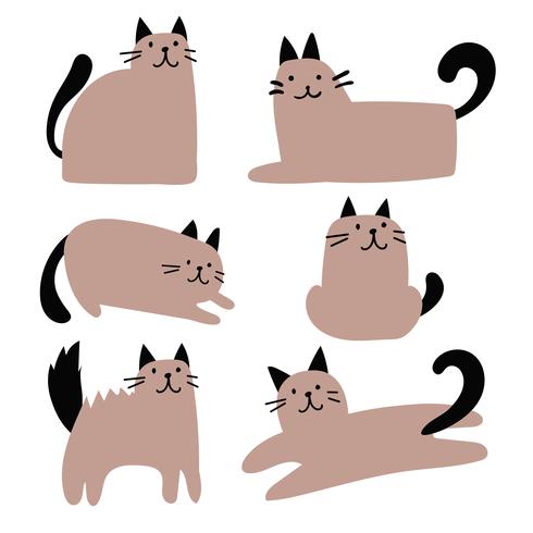 katt karaktär vektor design
