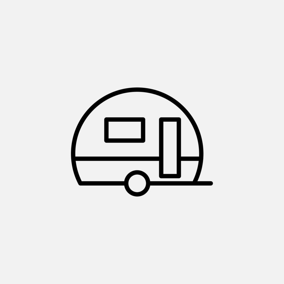 Wohnwagen, Wohnmobil, Reiseleitungssymbol, Vektor, Illustration, Logo-Vorlage. für viele Zwecke geeignet. vektor