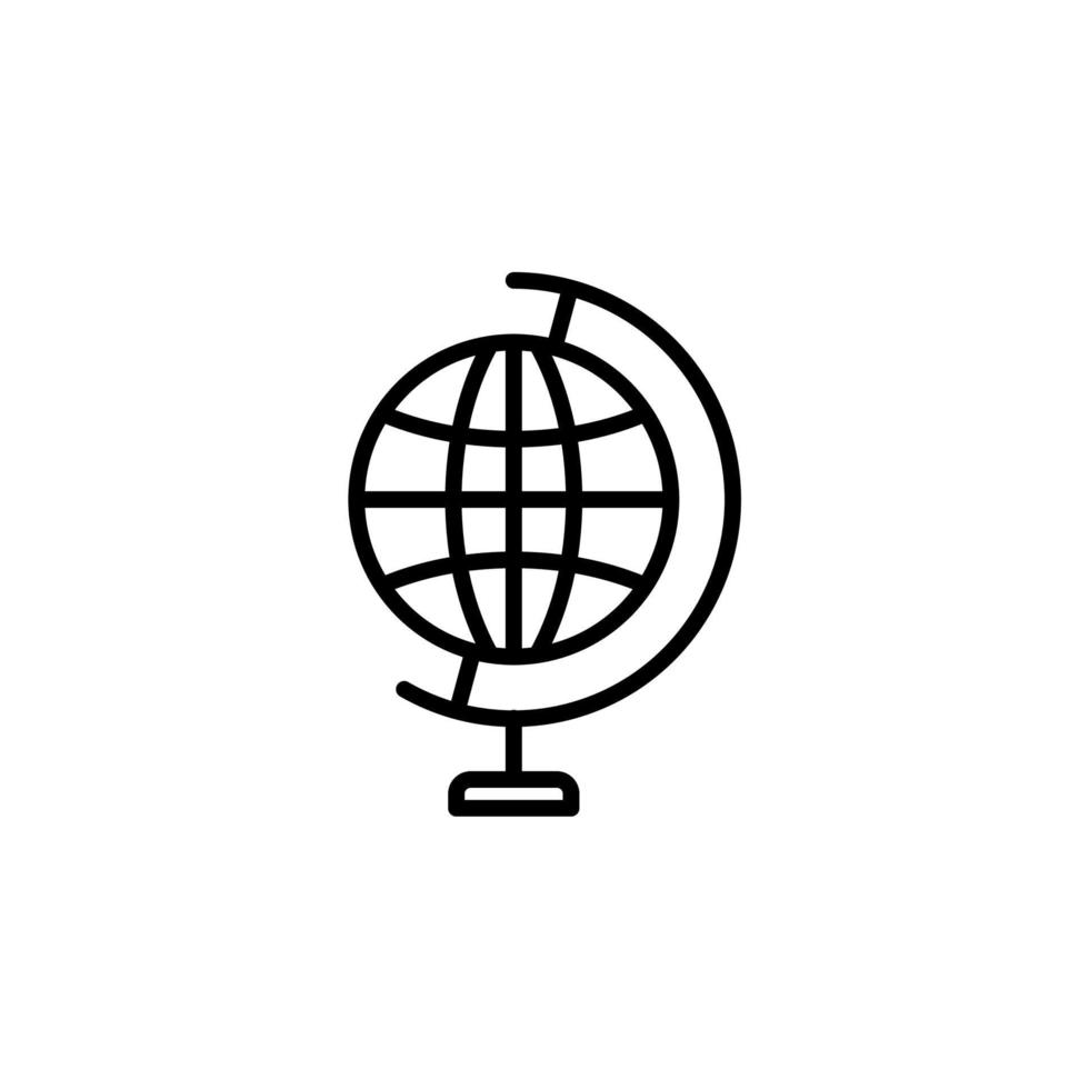 Welt, Erde, globales Liniensymbol, Vektor, Illustration, Logo-Vorlage. für viele Zwecke geeignet. vektor