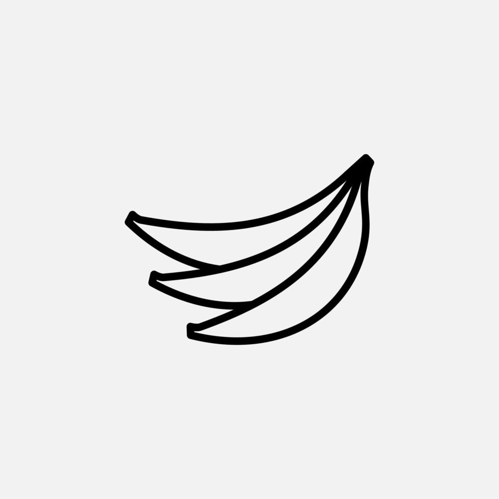 Bananenlinie Symbol, Vektor, Illustration, Logo-Vorlage. für viele Zwecke geeignet. vektor
