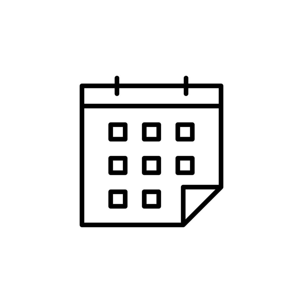 Kalender, Zeitplan, Datumszeilensymbol, Vektor, Illustration, Logo-Vorlage. für viele Zwecke geeignet vektor