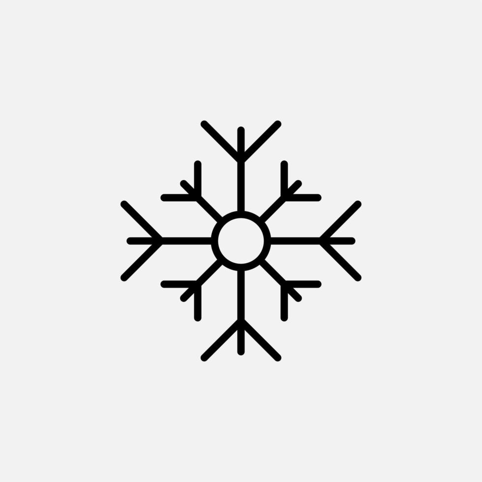 Winter, Schneefall, Schnee, Schneeflockensymbol, Vektor, Illustration, Logo-Vorlage. für viele Zwecke geeignet. vektor