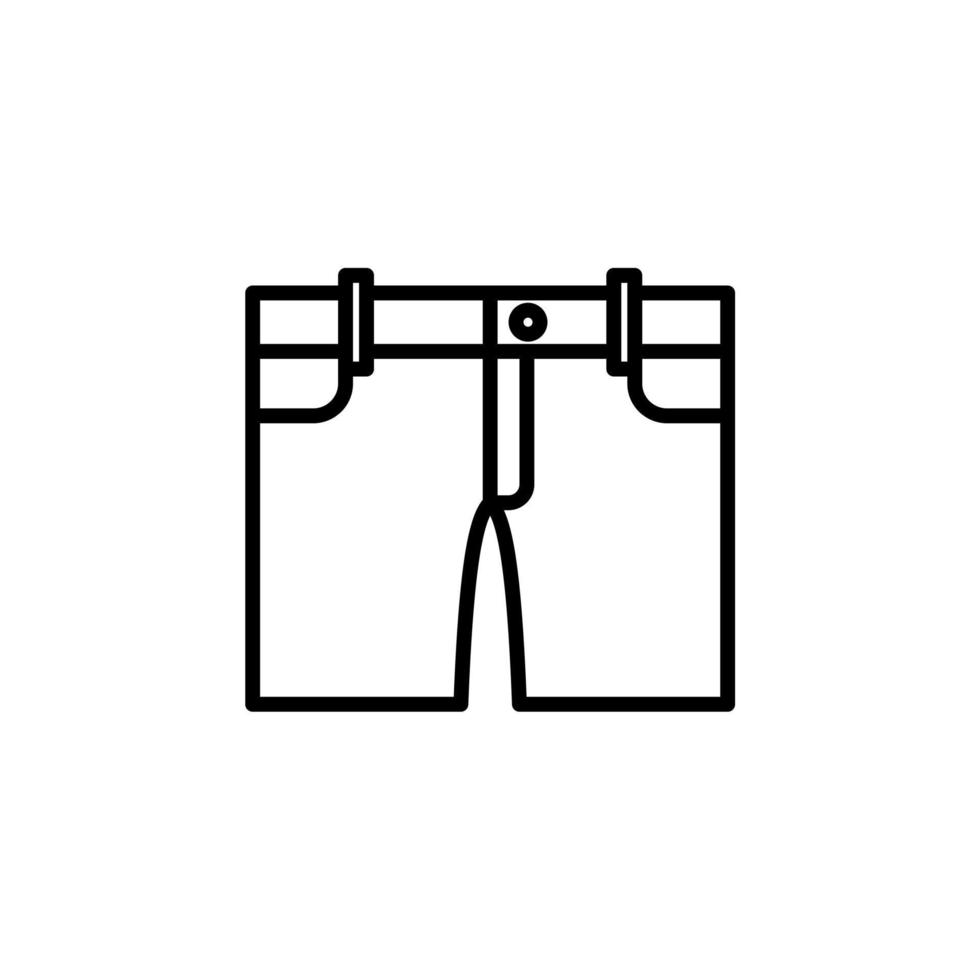 shorts, casual, byx linje ikon, vektor, illustration, logotyp mall. lämplig för många ändamål. vektor