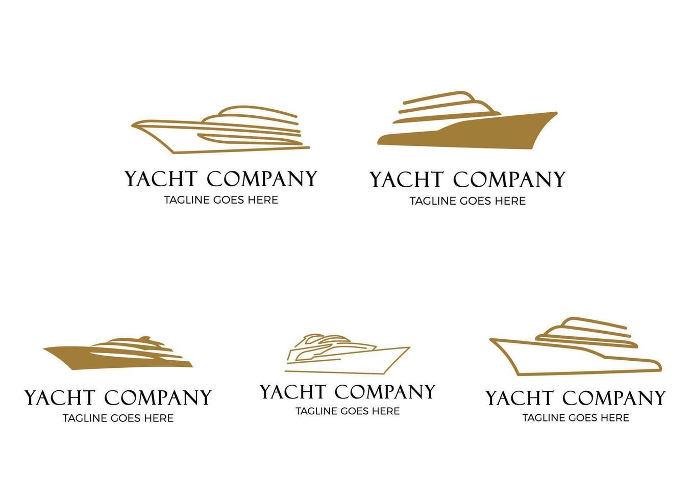 minimalistisk och modern yachtlogotypinspiration. fartygets logotyp design vektor