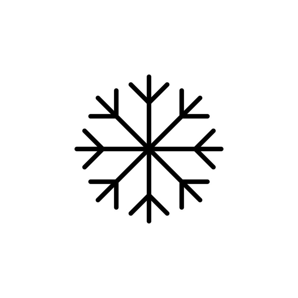 Winter, Schneefall, Schnee, Schneeflockensymbol, Vektor, Illustration, Logo-Vorlage. für viele Zwecke geeignet. vektor