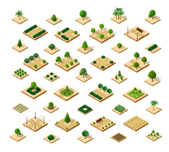 Isometrischer 3D-Park vektor