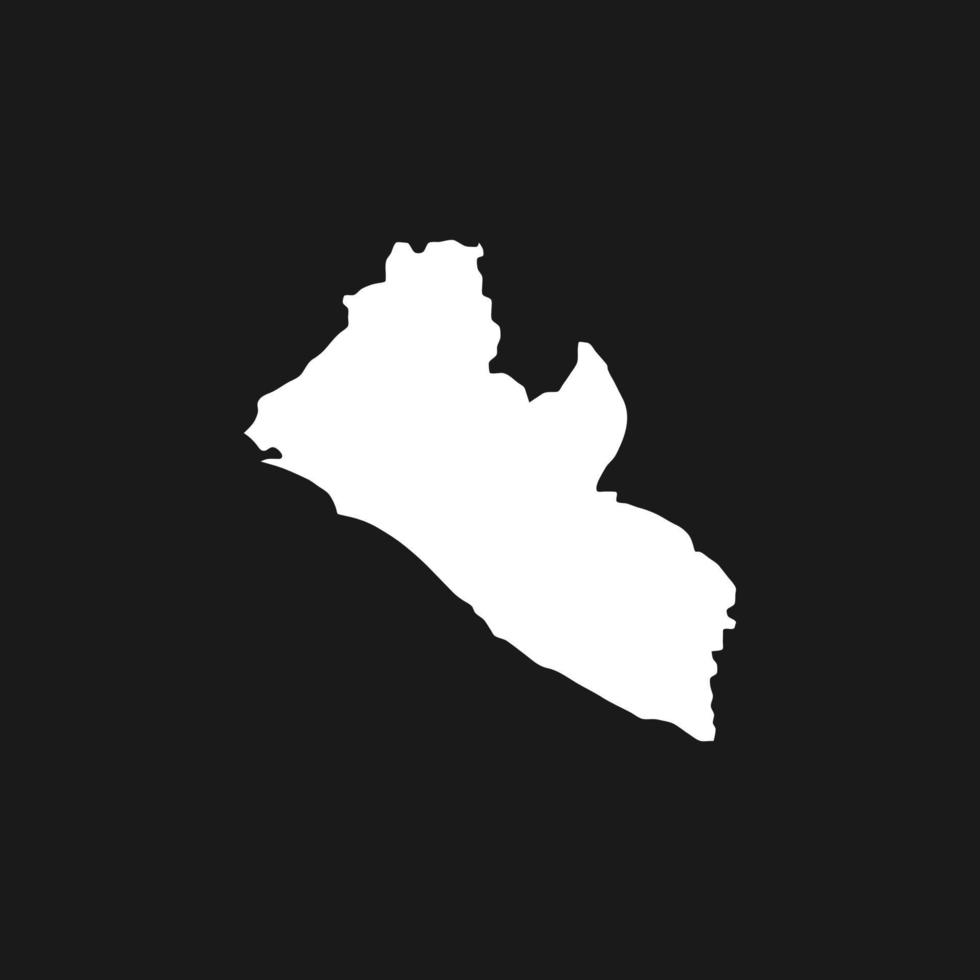 Karte von Liberia auf schwarzem Hintergrund vektor