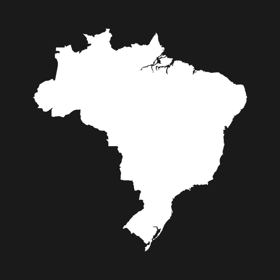 Brasilien-Karte auf schwarzem Hintergrund vektor