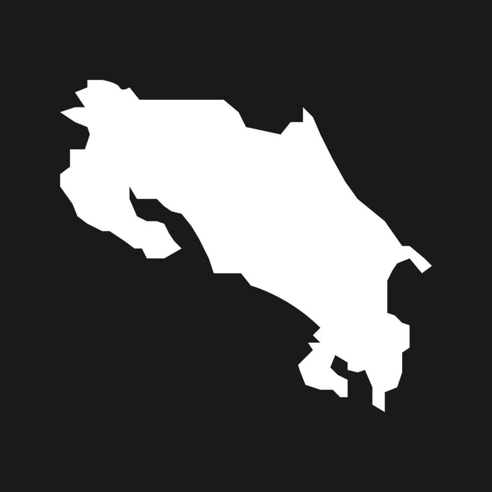 Costa Rica Karte auf schwarzem Hintergrund vektor