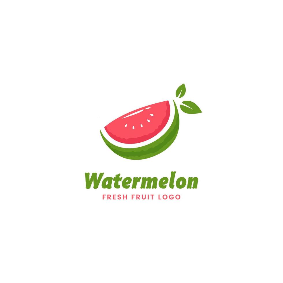 frische Scheibe Wassermelone Logo Symbol Vorlage vektor