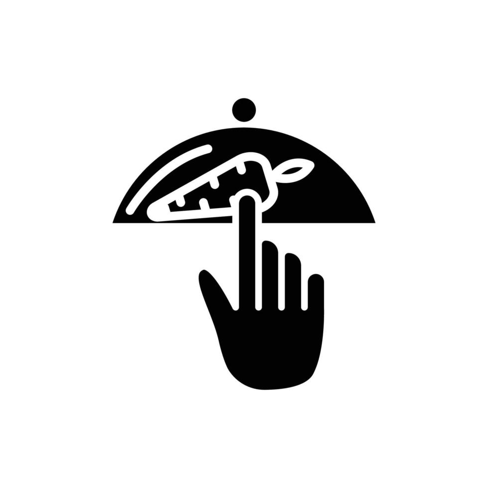 Restaurant vegetarisch und Touch-Symbol. Designvorlagenvektor vektor