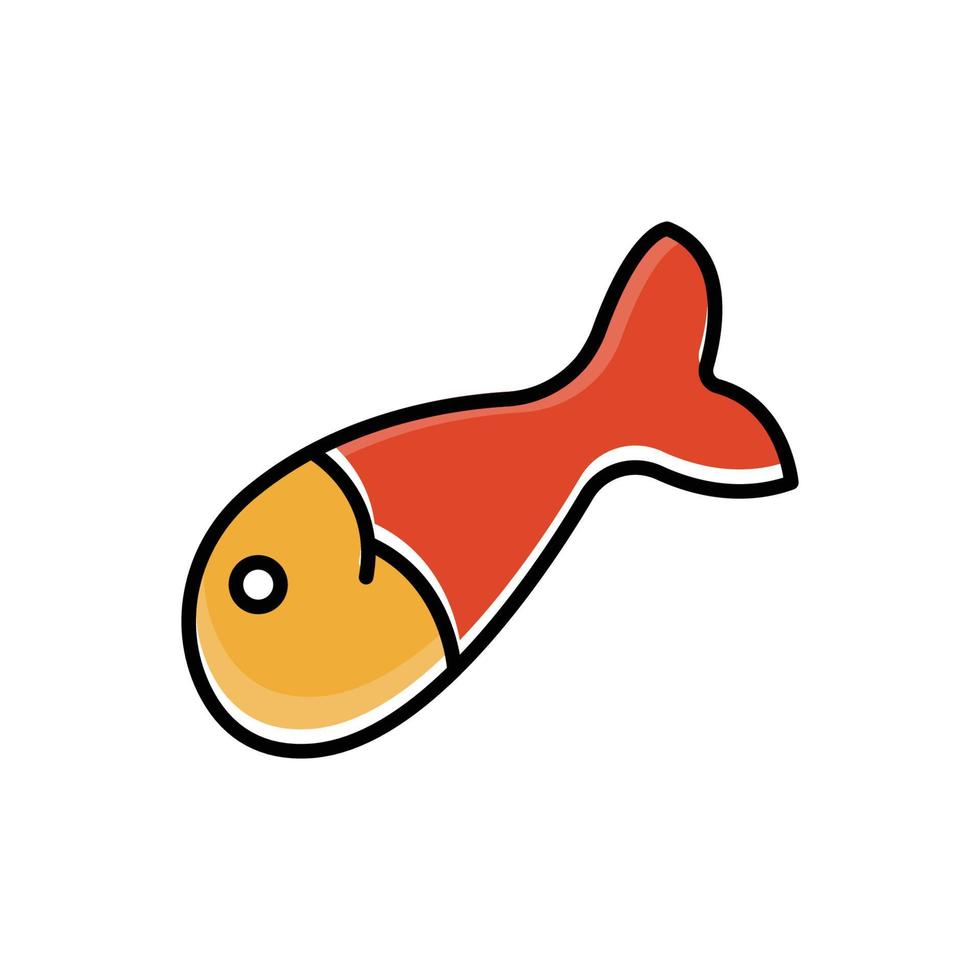 Fisch flach Symbol. Designvorlagenvektor vektor