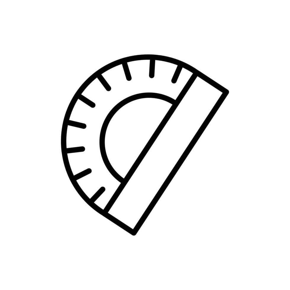halvcirkelformad linjal linje ikon. design mall vektor