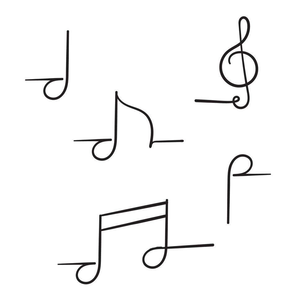 Musiknote Gekritzel handgezeichnete Karikatur vektor