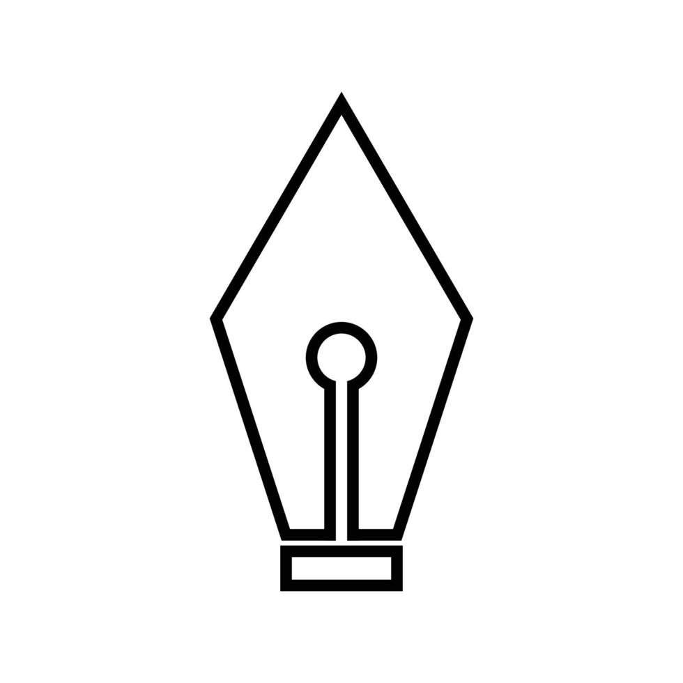 reservoarpenna linje ikon. utbildning symbol. design mall vektor