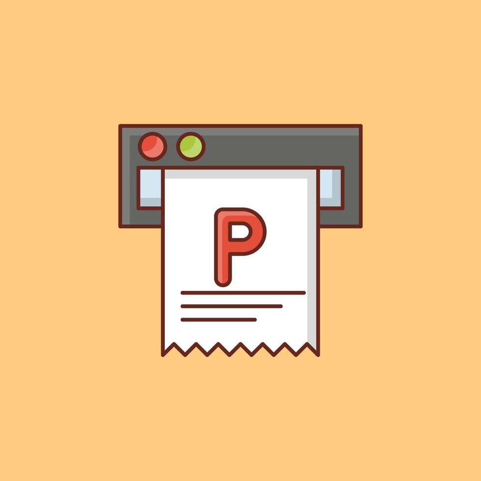 Parkplatz-Vektor-Illustration auf einem transparenten Hintergrund. Symbole in Premiumqualität. Vektorlinie flaches Farbsymbol für Konzept und Grafikdesign. vektor