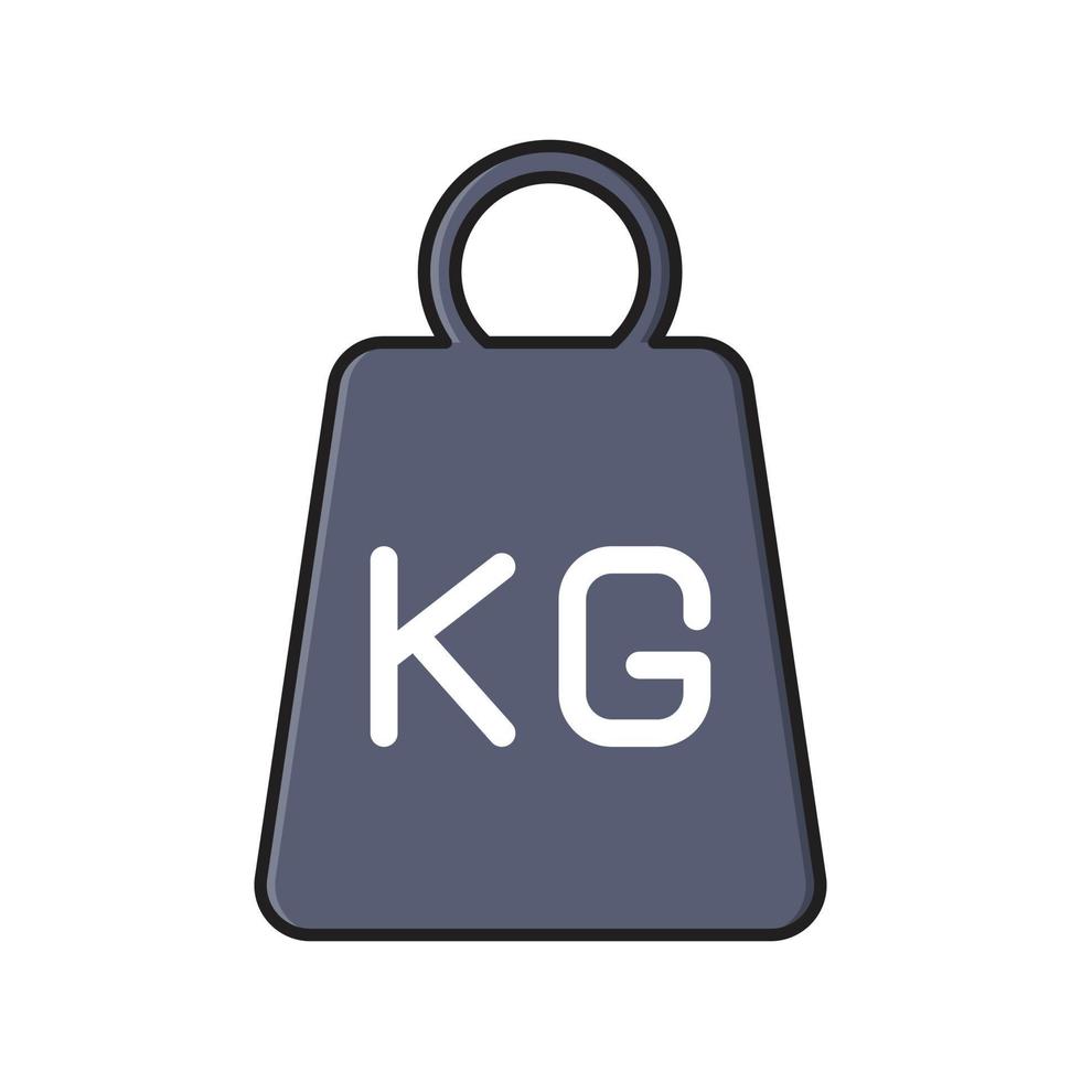 Gewicht-Vektor-Illustration auf einem transparenten Hintergrund. Symbole in Premiumqualität. Vektorlinie flaches Farbsymbol für Konzept und Grafikdesign. vektor