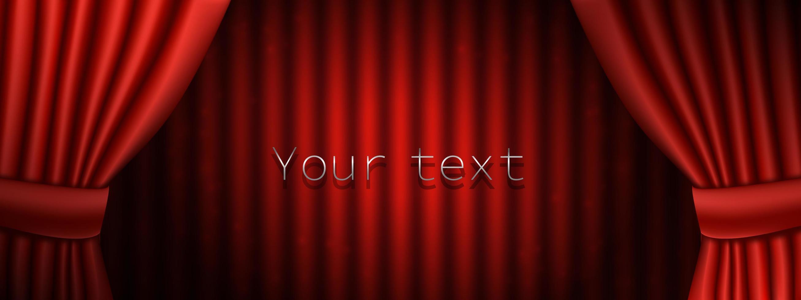 Luxus rote Theatervorhänge. Platz für Ihren Text. Vektor-Illustration. vektor