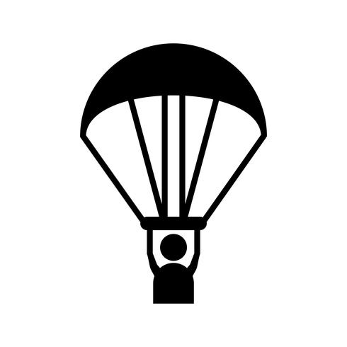 paragliding glyph black icon vektor