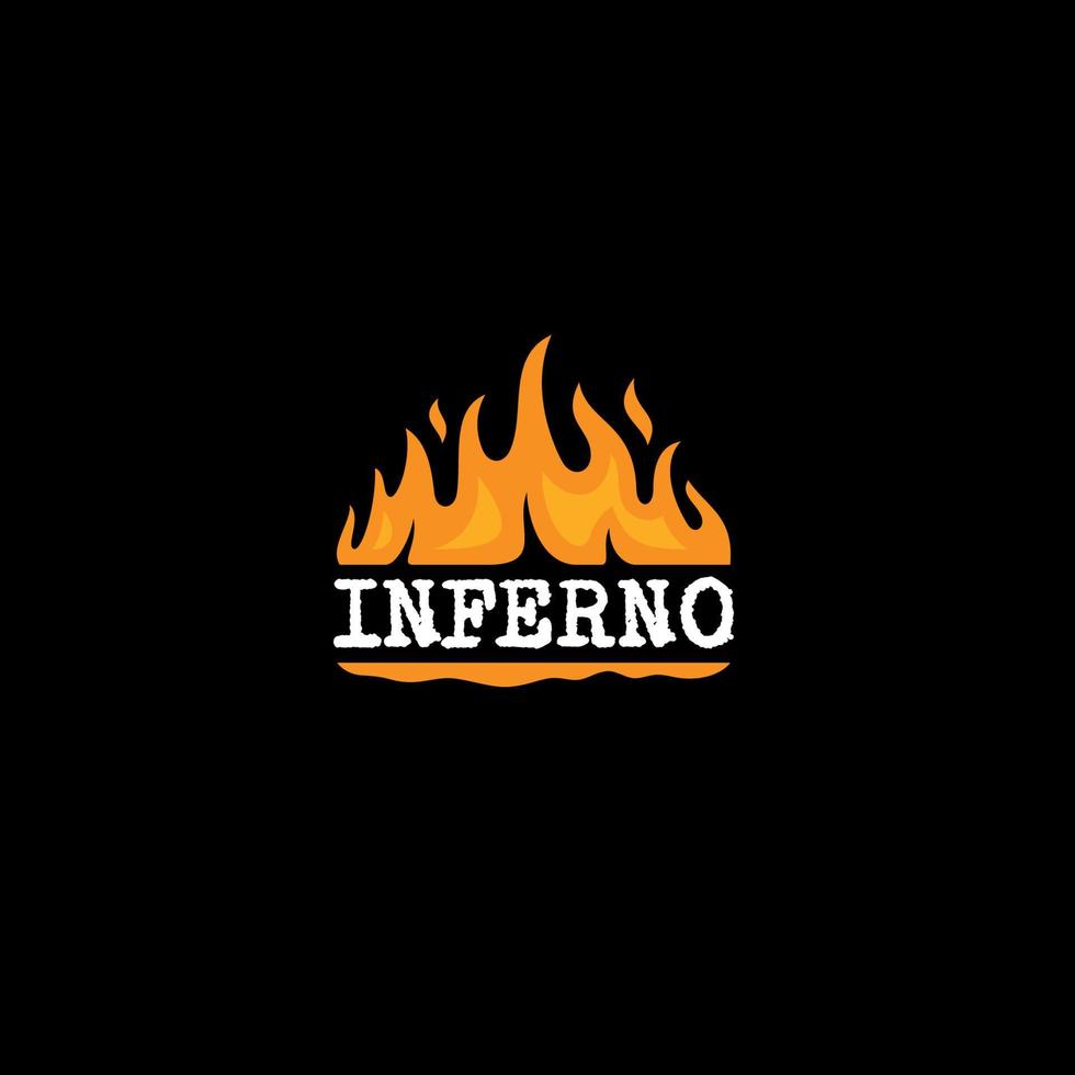 Inferno-Logo oder Kombinationszeichen-Design vektor