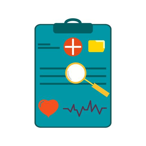 Medical Chart Flat Multi Farbsymbol vektor