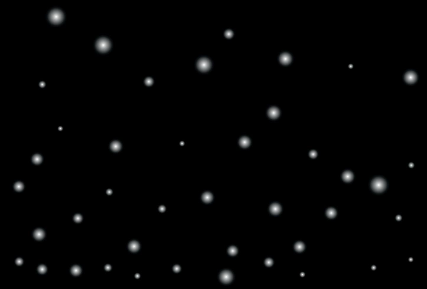 Zeichnung von Schneeflocken auf schwarzem Hintergrund. vektor