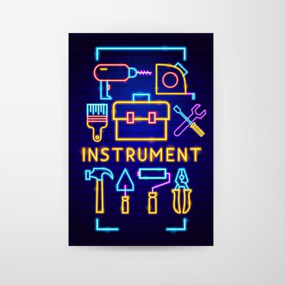 Instrument Neon Flyer vektor