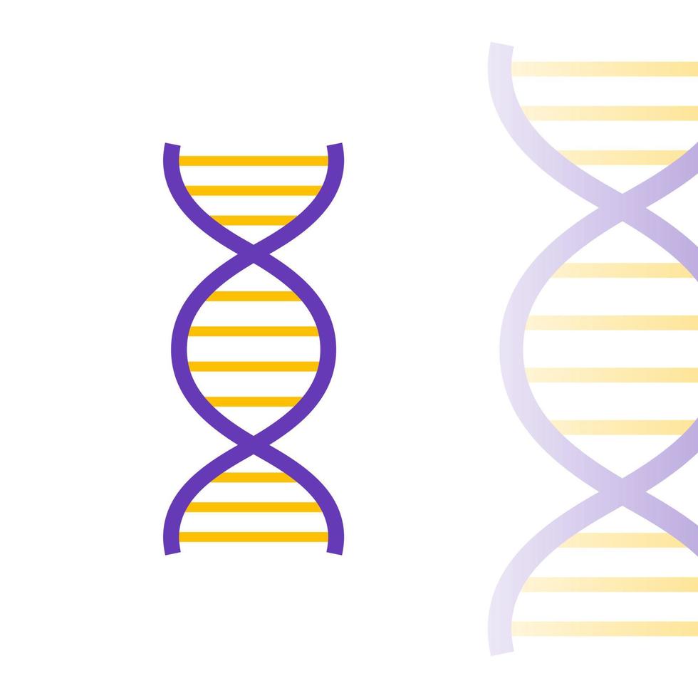 DNA-Strang-Symbol, linearer Stil vektor