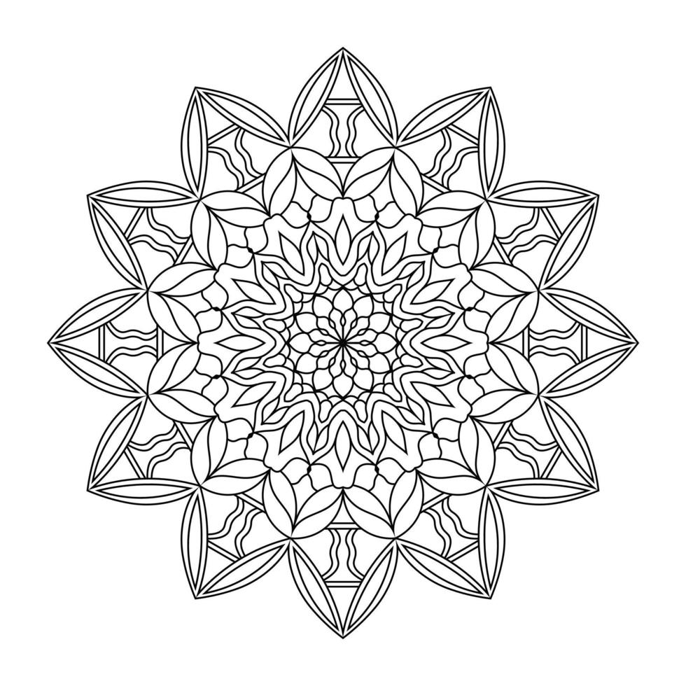 målarbok mandala design för barn vektor