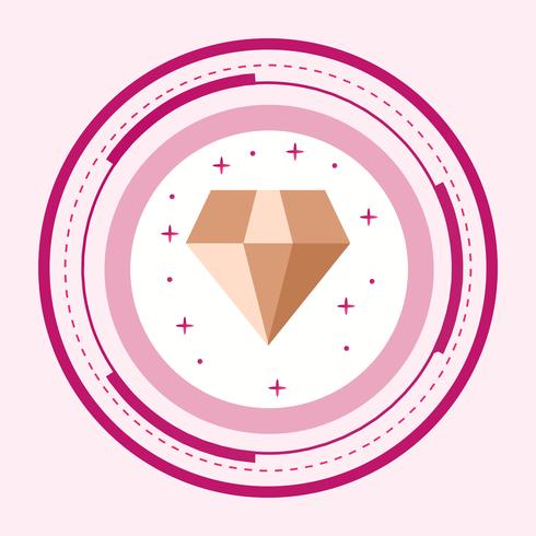 Diamant-Icon-Design vektor