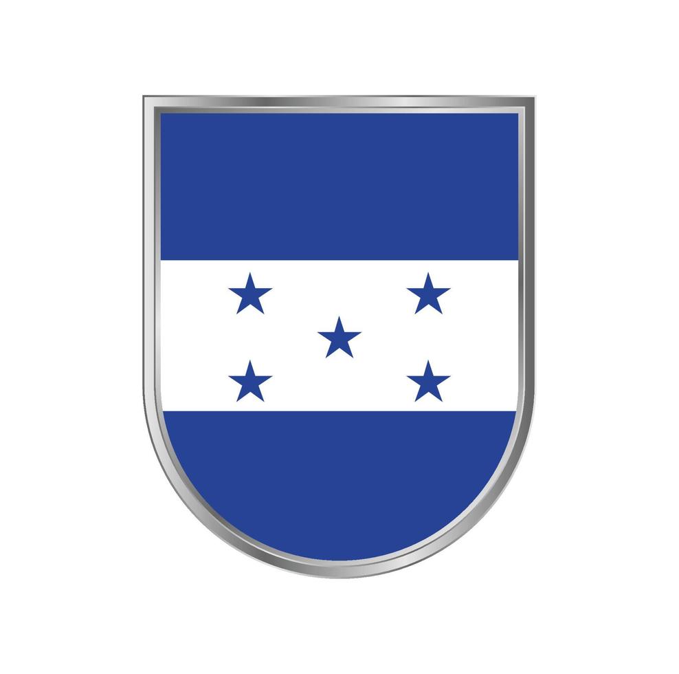 Honduras-Flagge mit silbernem Rahmenvektordesign vektor