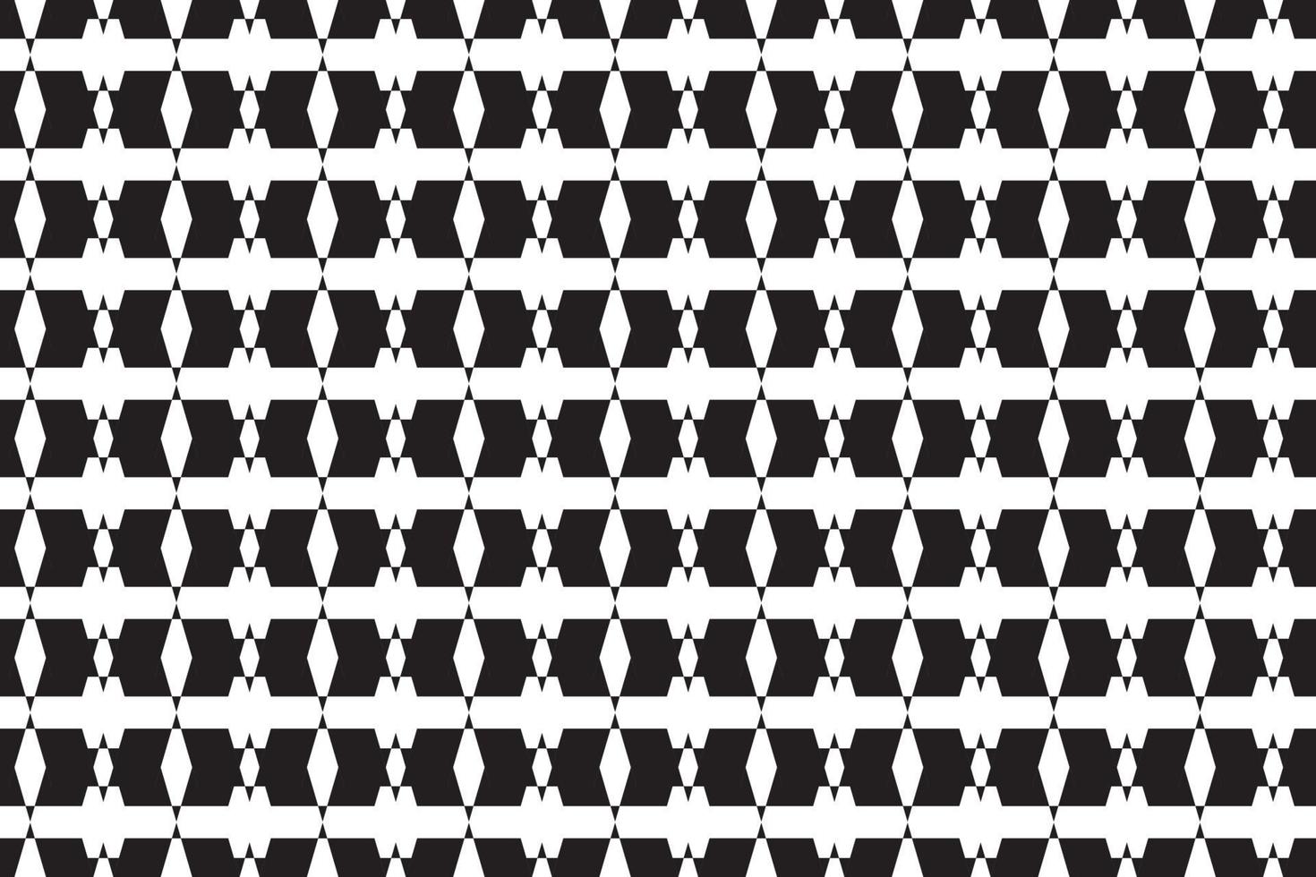 nahtloses Muster mit schwarzem und weißem Hintergrund, geometrisches Designmuster. Vektor-Illustration. vektor
