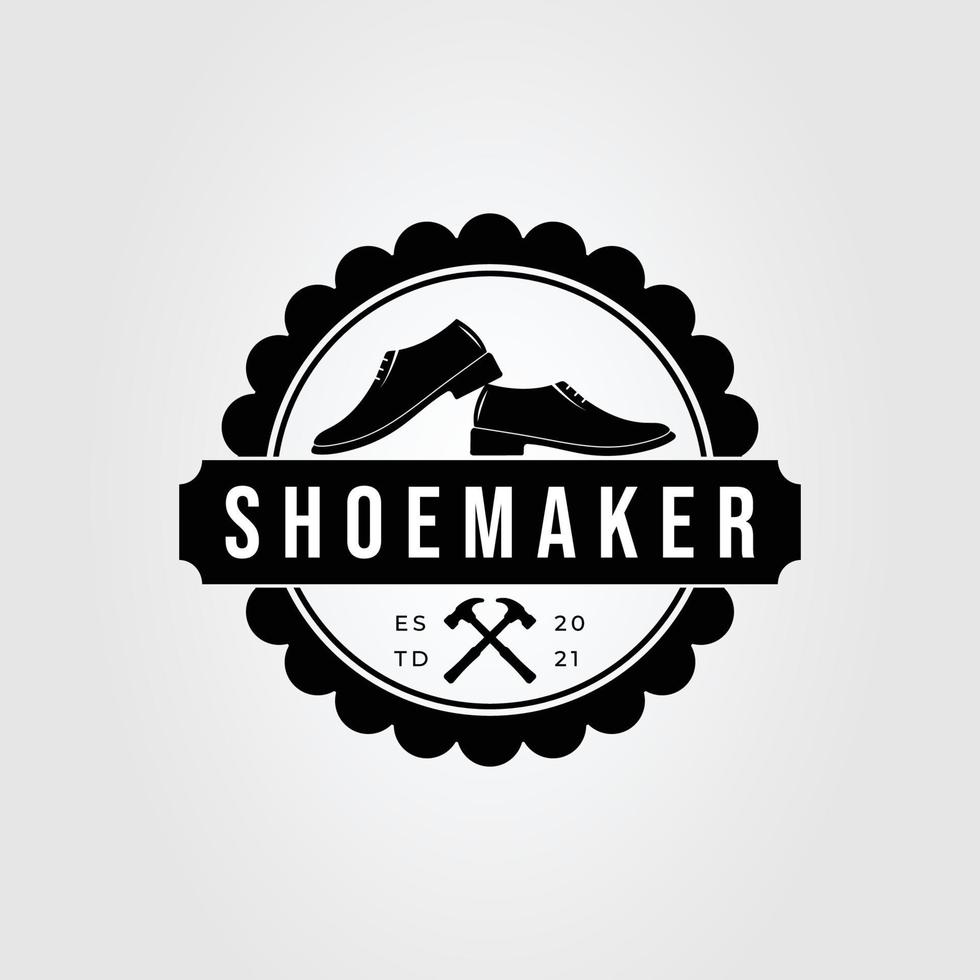 Müßiggänger-Schuh oder -Schuhe oder Schuster-Logo-Vektor-Illustration-Design vektor